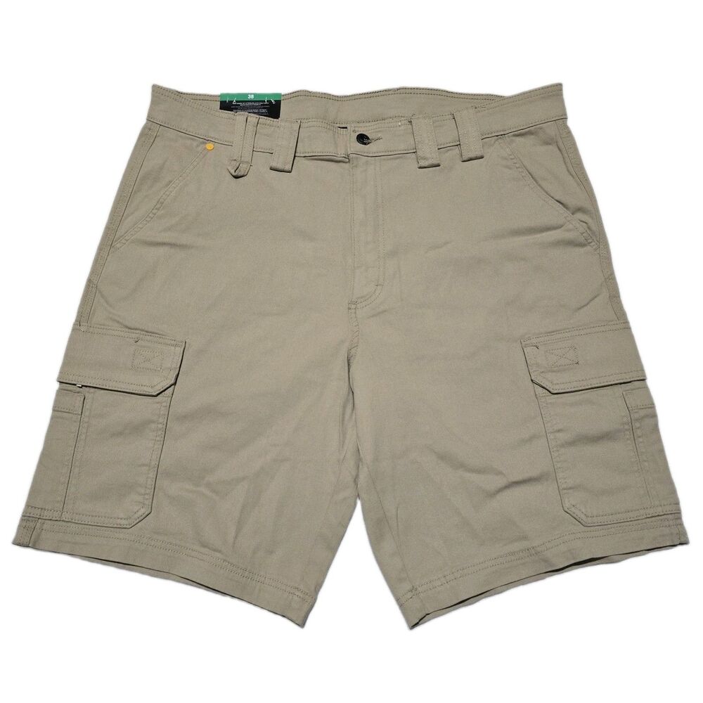 NWT - CAT Caterpillar Men's Cargo Shorts Relaxed Fit Stretch Twill Tan Size 38
